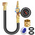 Upgraded RV Winterizing Kit, 17inch RV Blowout Hose Adapter kit with Oil Pressure Gauge & Shut Off Valve, Boat Winterizing Kit Camper Blow Out Adaptor Kit for RV, Camper, Boat, Garden Hose