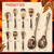 Teenyyou 9 Pcs Brown Pakkawood Wood Kitchen Utensils Cooking Set