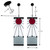 925 Sterling Silver Tanjiro Earrings,Anime Cosplay Tanjiro Black Earrings Ear clip For Men Women Earrings (E1)