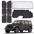 XCBYT 2019-2024 Jeep Wrangler Window Shades, 8-Pack Blackout Privacy