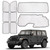 XCBYT 2019-2024 Jeep Wrangler Window Shades, 8-Pack Blackout Privacy