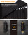 Foxrino Wrench Roll, Wrench Roll Up Pouch, 19-Pocket Heavy Duty Canvas Wrench Organizer Bag for Metric Combination Wrenches, Portable Tool Roll Bag, Gifts for Men for Fathers Day(Black, 19+1 Metric)