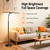 Cordless Floor Lamp Rechargeable, 15W Bright LED Floor Lamp with 8000mAh Battery, Dual Head Gooseneck Standing Lamp, 3 Color Temperatures, Stepless Dimming Battery Floor Lamp for Bedroom Office