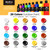 Nicpro 20 Colors Large Outdoor Acrylic Paint Set, 8.45oz Waterproof Paints