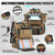 Tactical Fishing Backpack with 4 Tackle Boxes, Rod Holders & Bottle Holder