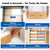 4 Pack 6" Deep Bamboo Drawer Dividers, 17-22" Expandable Kitchen Organizers
