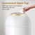 Huaqinglian 35L/9 Gallon White Gold Stainless Steel Commercial/Kitchen Trash Can, Round Open Top Waste Bin Garbage Bin for Home Office Restaurant (White Gold, 9gallon)