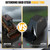 Skid Steer Cover Waterproof Heavy Duty, 600D Oxford PVC with Air Vents & Reflective Strips, Compatible with Most Type of Skid Steer (125" L x 75" W x 80" H)