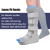 JFRHUDS 5 Pairs Seamless Sensory Sock Adult Walking Boot Sock Loose Fit Afo on the Calf Suitable for Orthopedic Boots Cowboy Outdoor Sports Opaque Long Socks-Grey
