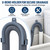 Toutoulee 20 FT Washing Machine Drain Hose with Adapter and 2 Clamps