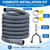 Toutoulee 20 FT Washing Machine Drain Hose with Adapter and 2 Clamps