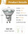 Elenhome GU10+C 120V 35W Halogen Light Bulbs, 6 Pack Dimmable MR16 GU10 Halogen Bulb with Glass Cover, 2700K Warm White for Candle Warmer Lamp, Track Light, Recessed Light, Range Hood Light Bulbs