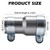 Patioer 2.5" to 3" Exhaust Adapter Reducer with Clamps, Universal Exhaust Pipe Connector for Car Truck SUV (1 Pack)