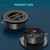 4 Inch Round Air Vent, HG Power Aluminium Alloy Louver Grille Cover, Soffit Vent with Built-in Screen Mesh for Bathroom Kitchen Office Ventilation, 3.74”, Black