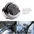 TESWNE7/8 1" Motorcycle Handlebar Chrome White Dial Clock and Thermometer for Yamaha for Kawasaki for Honda for Suzuki (Black)