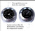 TESWNE7/8 1" Motorcycle Handlebar Chrome White Dial Clock and Thermometer for Yamaha for Kawasaki for Honda for Suzuki (Black)