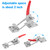 10.2 Inch 2 Pack Heavy Duty Large Toggle Clamp Latch, 7700Lbs Holding Capacity, Tire Carrier Latch, Self-Lock U-Bolt Adjustable for Trailer Latch, Machine, Smoker Lid, latches Hardware, by GENHAKON.