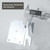 Mcredy Bed Rail Brackets, Heavy Duty Silver Bed Frame Hooks, 5-Hole, 4Pcs