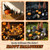 39 PCS Halloween Village Miniature Decorations Mini Halloween Figurines Tiny Resin Spooky Miniature Include Trees Tombstones Pumpkins Ghosts Witch Hats Ravens Fence for Table Haunted House Party Decor