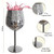 vaanshie Mother’s Day Gift for Mom – Set of 2 Silver Stainless Steel Wine Glasses, 17oz Engraved Goblets with Bottle Stopper, Unbreakable Elegant Wine Cups, Gift for Women, Wife, Mom, Sister