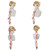 BESTBEL 90cm Long Blonde Wig with 10 Flowers Blonde Braided Wigs with Bangs