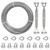 hannger 1/4 Wire Rope Kit, 50 ft Stainless Steel Cable, 4Pcs 1/4 Turnbuckle