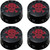 ZCZQC 4PCS Skull Electric Guitar Knobs Speed And Volume Adjustment Potentiometer Caps Amplifier Effect Pedal Control Knobs For Bass LP Electric Guitars Acrylic 1.02x0.46 Inches Black With Red