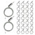 Hexagon Garage Lights Suspension Cables Kit Steel Hanging Chains 1m / 3.28ft, Hex Honeycomb Light Connectors Pendant Light Wire Rope Cable Heavy Duty Chandelier Wire Adjustable (1m 30pcs)