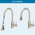Universal Pull Down Spray Head for Kitchen Faucet, 3 Modes, Brushed Nickel