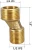 "2PCS Solid Brass Bend Angle Adapter Faucet Adapter, 3/4” G X 1/2"" G Male Thread Size: 1.8"""