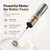 VOMELON Rechargeable Milk Frother with Stand, Electric Whisks Foam Maker, POWERFUL USB C 2 Speed Handheld Drink Mixer for Coffee, Latte, Cappuccino, Matcha Drinks,Silver