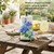 FYSUIMU Hydrangea Floral Paper Towel Holder Blue Flower Butterfly Metal Towel Stand Decoration Accessory for Party Home Kitchen Countertop