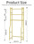 Chilihuala 3-Tier Over Toilet Storage, Anti-Tilt, 64" H, Gold