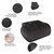 Aukee Lumbar Support Pillow for Car, Genuine Leather Memory Foam Pillow Lower Back Cushion for Office Chair with Adjustable Strap (Black)