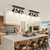 SEEBLEN 4-Light Plug-in Track Lighting, Adjustable Ceiling Spotlight,Industrial Black Kitchen Track Lighting Fixtures Ceiling for Living Room, Dining Room, Hallway,Bathroom.