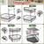 2 Tier Fruit Basket for Kitchen Counter with 2 Banana Hangers for Corner