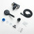 SUBEIXI RV Shower Faucet, Matte Black 4" RV Outdoor Shower Faucet with Hose and 5 Modes Shower Head for RV, Travel Trailer, Camper, Motorhome