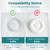 White Snap-in Liner 70"Wx54"L, for 71"Wx74"L Ringless Shower Curtain