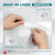 White Snap-in Liner 70"Wx54"L, for 71"Wx74"L Ringless Shower Curtain