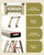 WOA WOA 5 Step Ladders for Home, 300lbs Load, 46'' Top Step, Gold