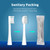Replacement Flossing Toothbrush Heads with Covers for waterpik Sonic Fusion SF01/SF02 and Sonic Fusion 2.0 SF03/SF04,6 Count,White