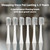 Replacement Flossing Toothbrush Heads with Covers for waterpik Sonic Fusion SF01/SF02 and Sonic Fusion 2.0 SF03/SF04,6 Count,White