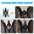RVPNR RV Rotatable Wheel Chock Stabilizers (Drill Adjusted), Camper Heavy Duty Tire Chock Stabilizers, Travel Trailers Wheel Chock Scissor 2 Sets with Ratchet,hex Socket,Gloves (Black-Turn)