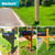 Wanhork 304 Stainless Steel Adjustable Post Protector (Range 3.3-6in), Protect mailboxes, Deck and Fences from rain and Damage to Maintenance Equipment (1set, Black)