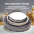 Imncya Plate Separators Storage, 60 Pcs 3 Size Felt Dish Dividers, Grey