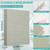 Fulmoon 6 Pcs Aesthetic 3 Ring Binders with Linen Cover 1 Inch Round Rings Binder with Inner Pocket 8.5" x 11" Binder Fits Letter Sized Durable for School Office and Home (Neutrals)