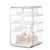 WAKCCIL Baby Bottle Organizer 15" x 10inch 4-Tier Clear Acrylic Baby Bottle Storage Organizer for Countertop & Cabinet Drainable Bottles Storage Station Container for Nipples Food Jars Pump Parts