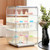 WAKCCIL Baby Bottle Organizer 15" x 10inch 4-Tier Clear Acrylic Baby Bottle Storage Organizer for Countertop & Cabinet Drainable Bottles Storage Station Container for Nipples Food Jars Pump Parts