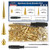 80sets Punk Studs Cone Spikes Kit,Gold Metal Screwback Rivets for DIY