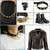 80sets Punk Studs Cone Spikes Kit,Gold Metal Screwback Rivets for DIY